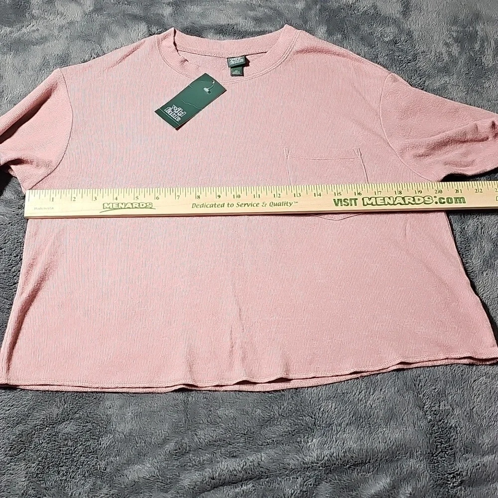 Wild Fable Rose Pink Oversized Cropped Lighteight Sweatshirt New Size XS - Picture 4 of 6